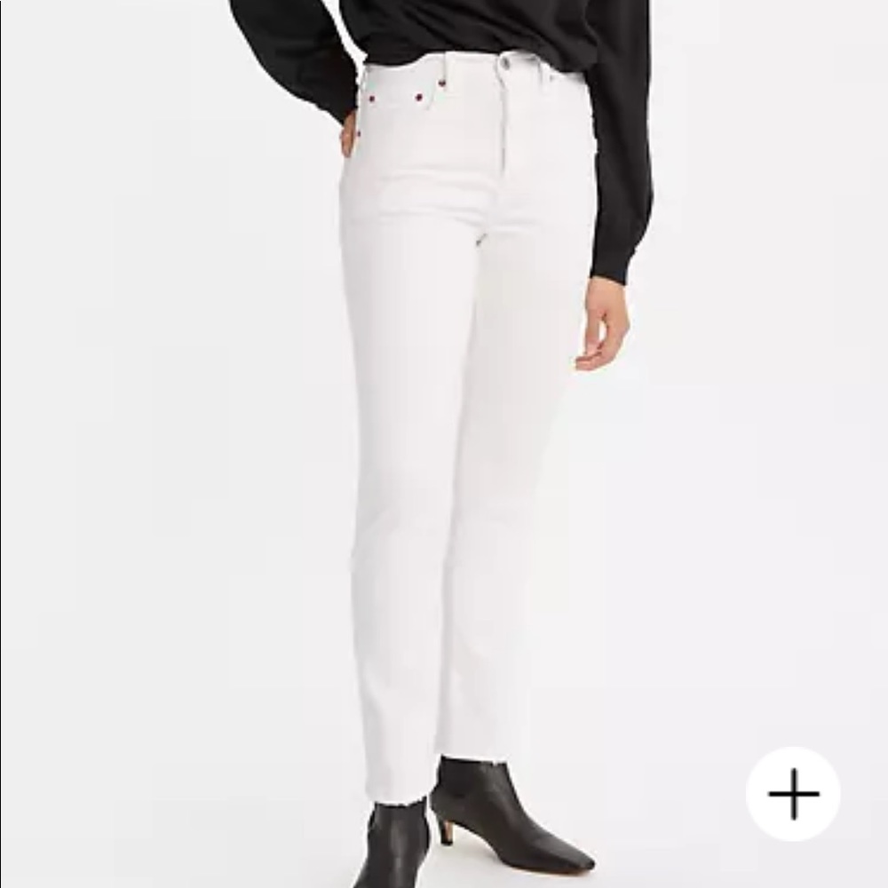 Levi's 501 Skinny Jeans 100% cotton White 29 x 28 High Rise